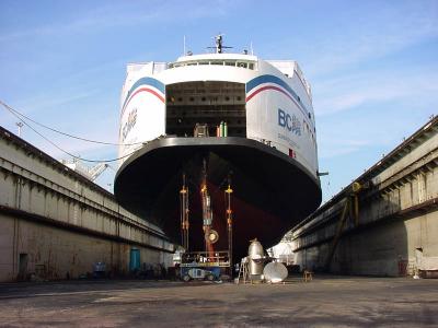 Coquitlam in drydock