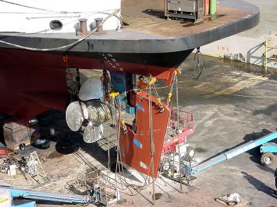 Refitting the rudder