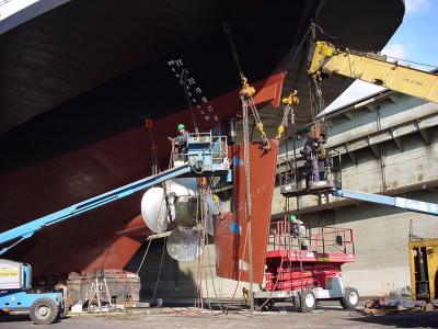 Refitting the rudder