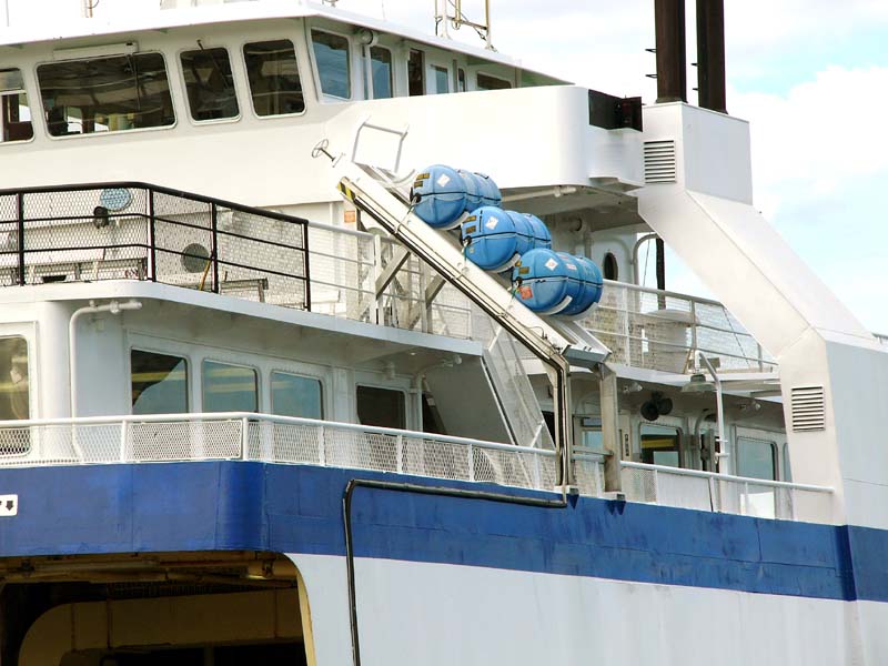 Powell River Queen liferafts