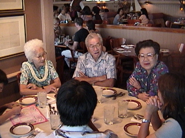 Dinner with Aunty M, Mom, Dad and the rest of us