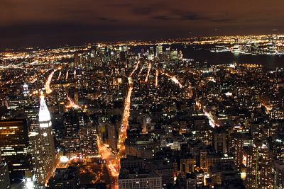 Looking East from the top of the Empire State Building