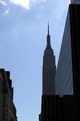 Looking up at the Empire State Building