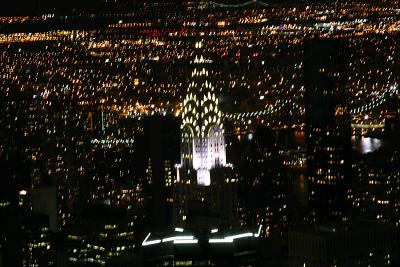 The Chrysler building from the top of the Empire State Building