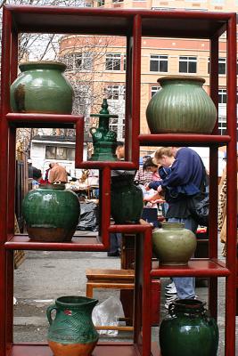 Pots in the flea market