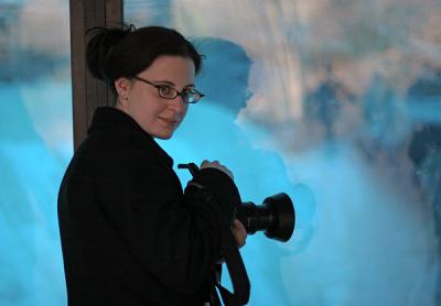 in blue