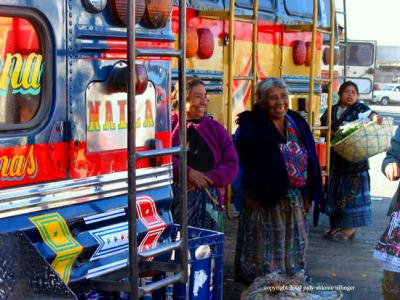 at the buses, antigua, guatemala