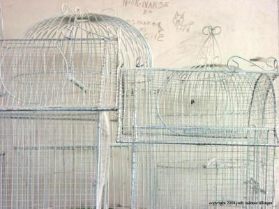 white on white cages, antigua, guatemala