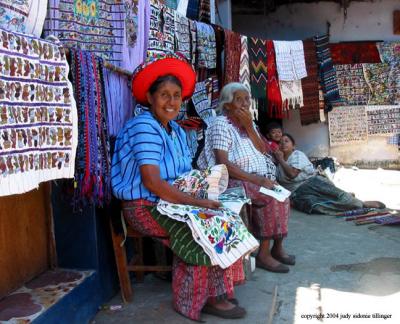 embroiderers shop, santiago atitlan, guatemala