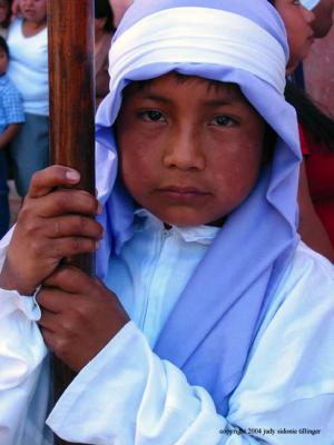 procession child, antigua, guatemala