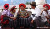 flirting before the procession, santiago atitlan, guatemala