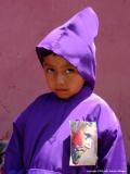 boy in purple, antigua, guatemala