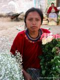 flower girl at the market, antigua, guatemala