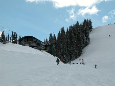 Looking up the Face of Oly from Cloud Nine