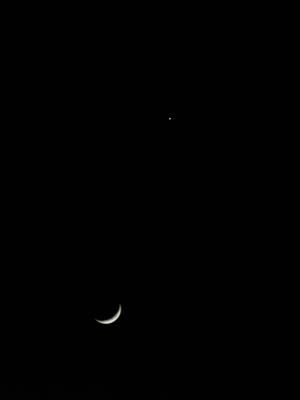 Moon and Venus short exposure