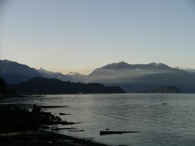 misty mountain side