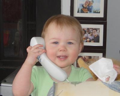 Reagan on the phone