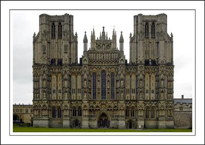 Yet more of the cathedral front, Wells Cathedral