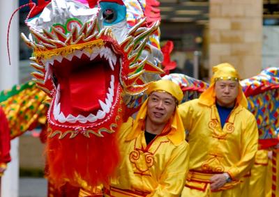 Chinese New Year Celebration in Kilmarnock Ayrshire Scotland. Feb '05.