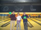 Dafydd, Maria and Tony bowling in Madrid