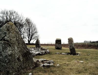 30.March, stone circle at Daviot