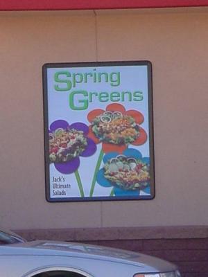 spring greens at Jack in the Box