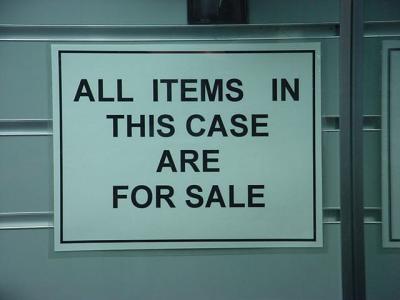 All items in this  case are for sale