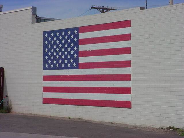 American flag painting