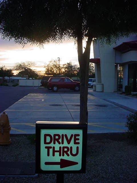 drive thru at<br> Jack in the Box