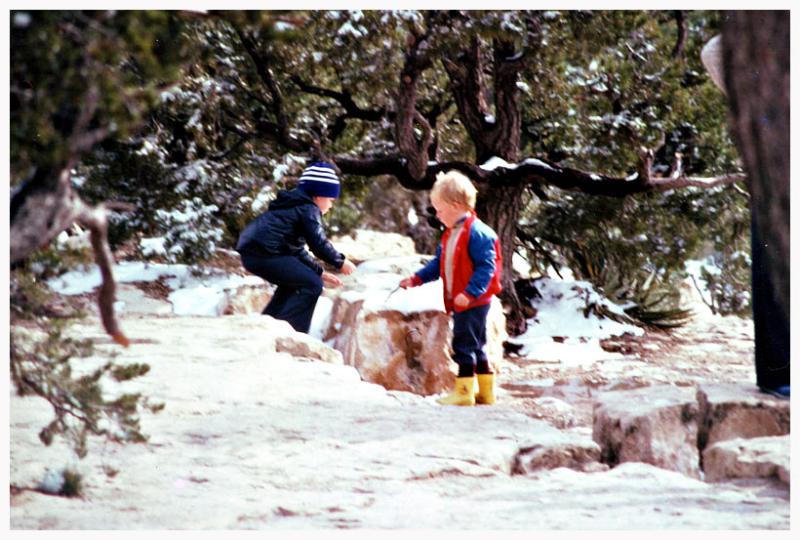 James and Mike, Grand Canyon, 1980