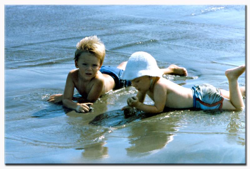7 April 04 - James and Mike, Beach, Java, 1981