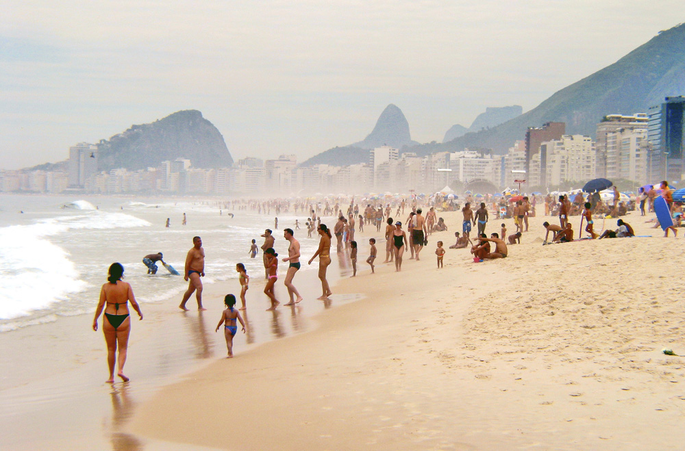 Christmas eve, Copacabana Beach, Rio de Janeiro, Brazil,  2002