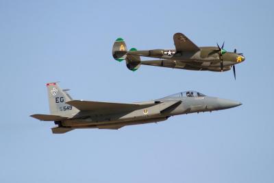 F-15 & P-38 Fly-by