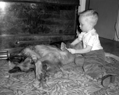 She was a very patient dog...