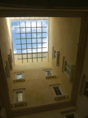 villa renaissance- skylight in main building atrium