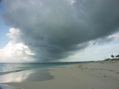 cloudy grace bay beach afternoon