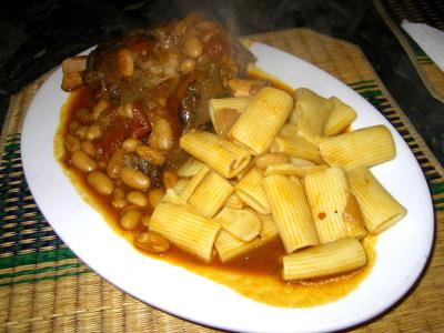 lamb shank with rigatoni