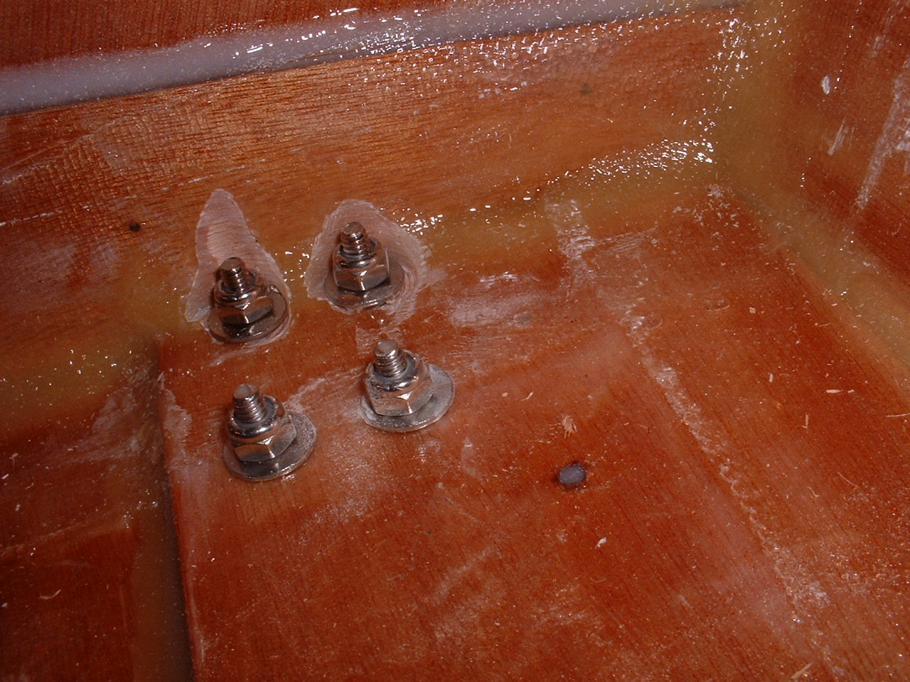 Connector attachments from inside hull