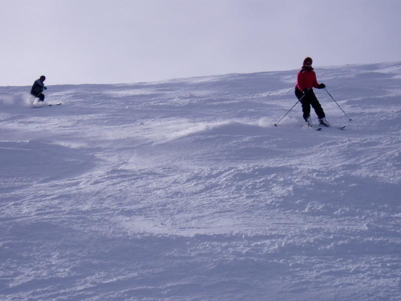 Cathy and Devon coming down the hill.   Got both of them somehow in the same photo