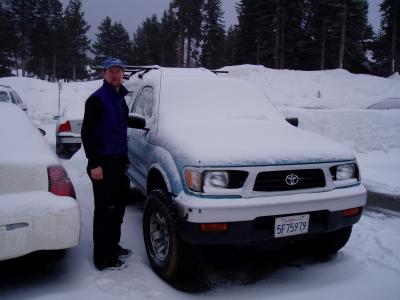 AM Febuary 7th.  Bear Vally Lodge; Tacoma warming up.