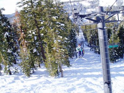 Devon on double chair
