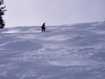 Cathy coming down the hill
