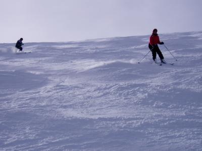Cathy and Devon coming down the hill.   Got both of them somehow in the same photo