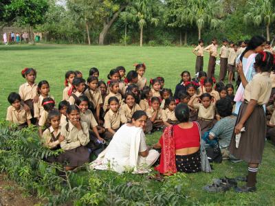 Class of School Girls Delhi India