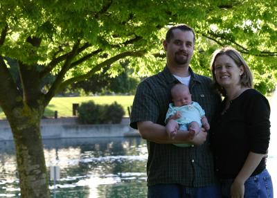 The Shafer family at the local community center