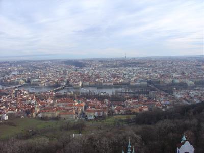 Prague from Petrin tower