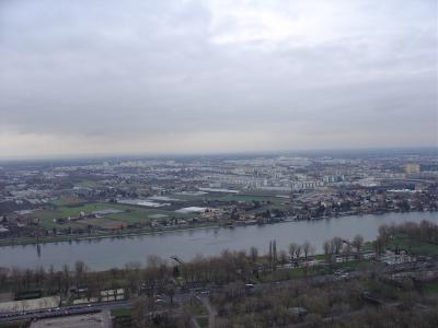 Donauturm tower view of Vienna