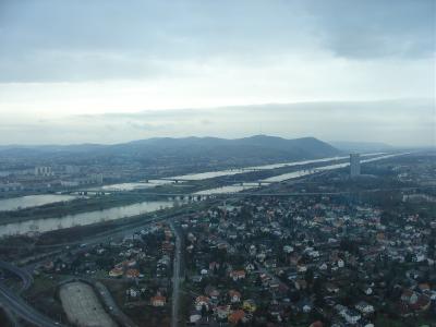 Donauturm tower view of Vienna