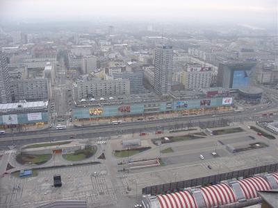 Warsaw view from Palace of Culture