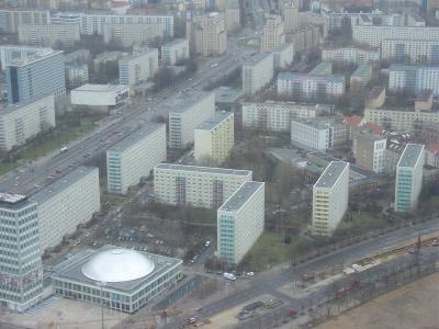 Berlin view from Fernsehturm Tower